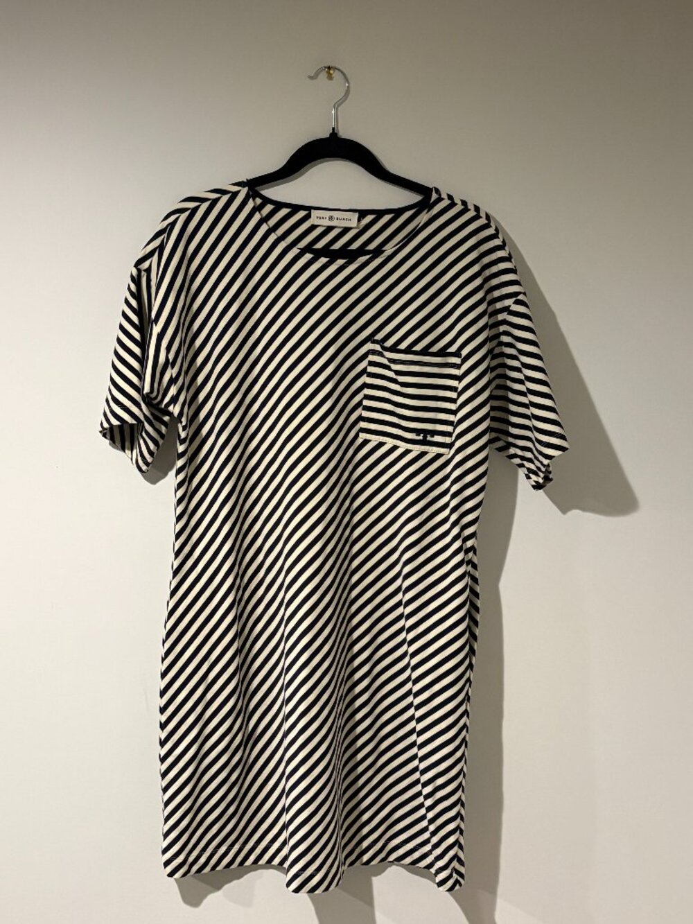 Tory Burch Pocket Stripe T-Shirt Dress